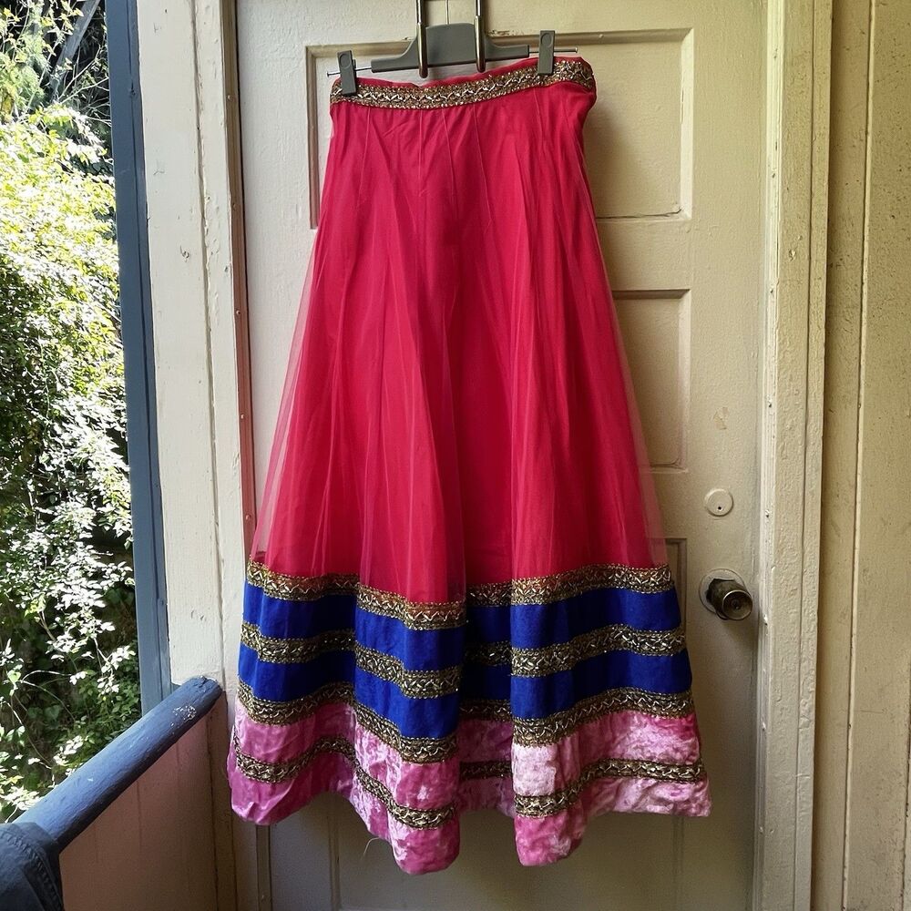 Womens Fairy Aline Skirt S Pink Tulle Celestial Renaissance Whimsical Esmeralda